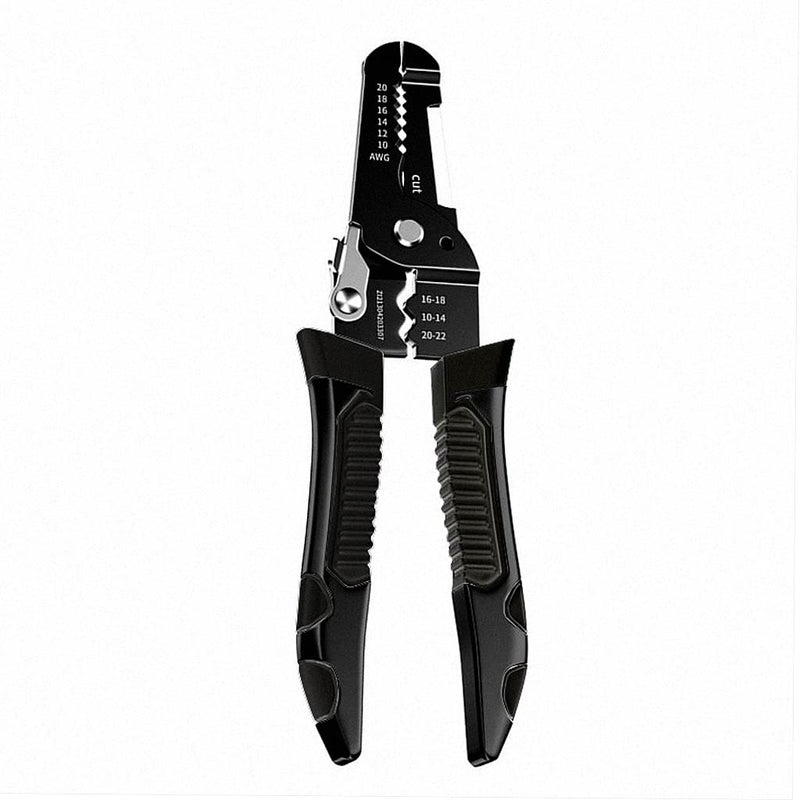 Serplex 9in1 Multipurpose Wire Cutter Stripper and Crimping Tool 2010 AWG Carbon Steel AntiSlip Handle Safety Lock for Aluminum and Sheathed Core Wires Industrial and Household Use - Image 1