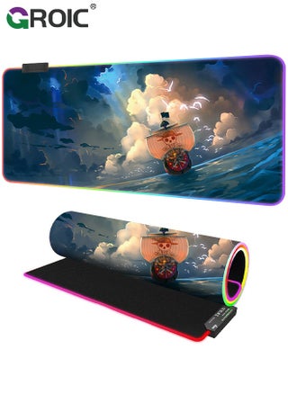 Large RGB Gaming Mouse Pad, Extended Soft LED Mouse Pad, Extended Soft Computer Keyboard Mat Non-Slip Rubber Base for Gamer Esports Pros - pzsku/Z00D1898F8AE35B88FB43Z/45/_/1734326475/a8059c3f-5fb2-46c0-b7f5-6e6d70b06fc0