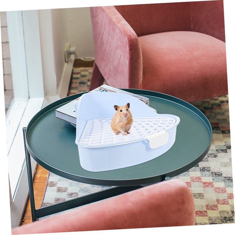 3pcs Blue Rabbit Litter Box Pan Bunny Trainer for Hamsters Guinea Pigs Ferrets Cage Accessories 25x20x10cm - Image 5