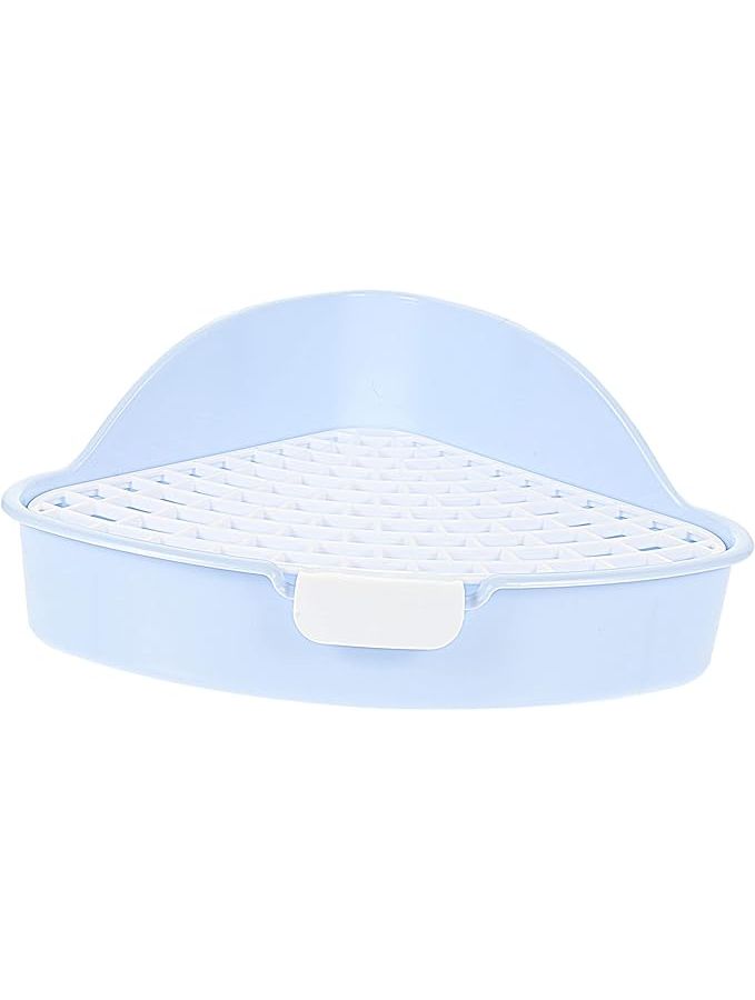 3pcs Blue Rabbit Litter Box Pan Bunny Trainer for Hamsters Guinea Pigs Ferrets Cage Accessories 25x20x10cm - Image 1