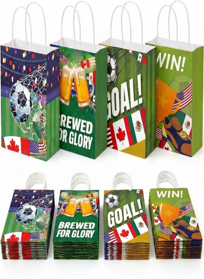 Sabary 48 Pack 2026 Soccer Party Gift Bags, North America Football Tournament Treat Bags, Sports Goodie Gift Bag for Fans Watch Party Favors, Tailgate & Birthday Supplies - Image 1