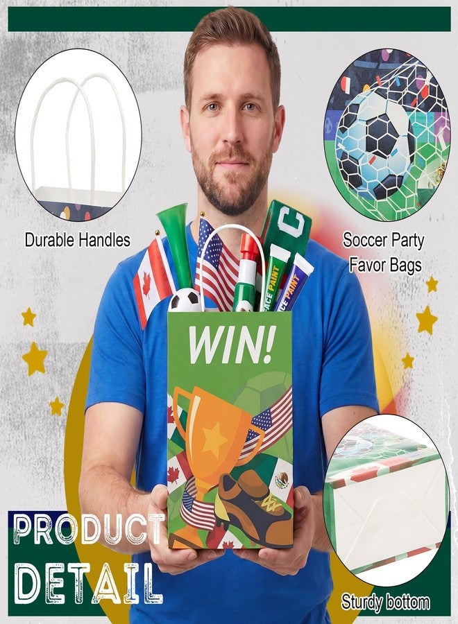 Sabary 48 Pack 2026 Soccer Party Gift Bags, North America Football Tournament Treat Bags, Sports Goodie Gift Bag for Fans Watch Party Favors, Tailgate & Birthday Supplies - Image 3
