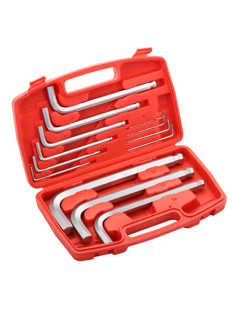 jetechtool Jetech 13-Piece Premium Hex Key Allen Wrench Set, Metric Assortment, L Shape, Premium Alloy Steel, Precise and heat-treated for strength, Metric 1.5-19 mm, Storage Case - BM-C13 - Image 1