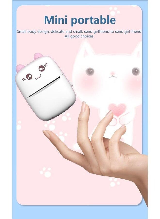 Mini Thermal Label Printer Smart Pocket Portable Photo Printer For Phone Wireless Bluetooth Adhesive Miniprint W/Printing Paper - Image 5