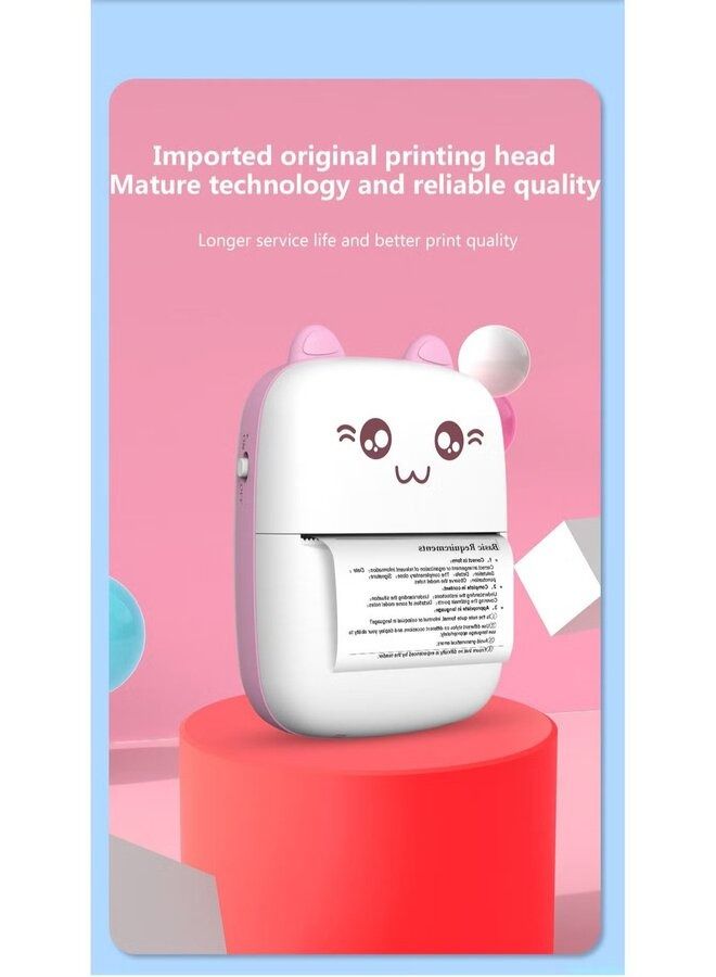 Mini Thermal Label Printer Smart Pocket Portable Photo Printer For Phone Wireless Bluetooth Adhesive Miniprint W/Printing Paper - Image 2