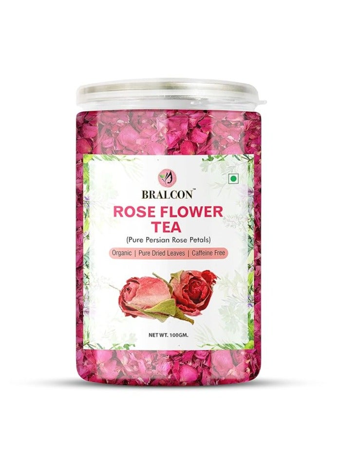 BRALCON Organic Rose Flower Tea - 100g | Pure Persian Rose Petals - Image 1