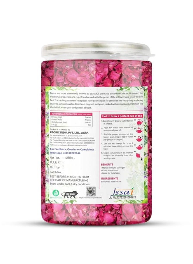 BRALCON Organic Rose Flower Tea - 100g | Pure Persian Rose Petals - Image 2