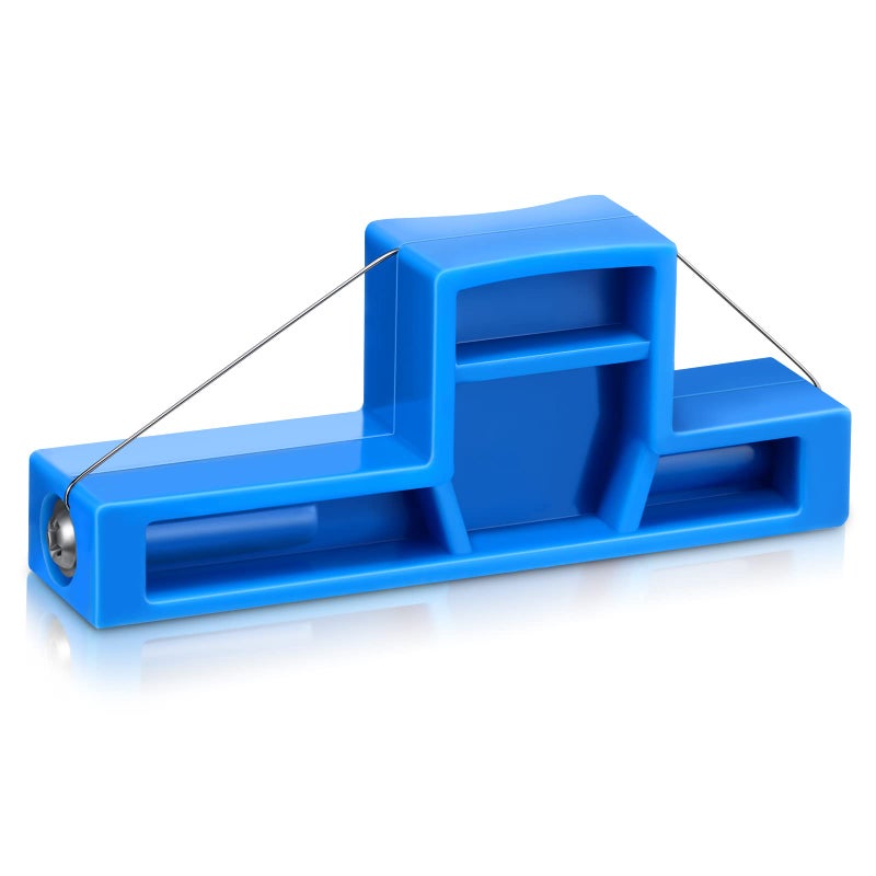 Lanties Angle Cutting Clay Tool Steel Wire Bevel Cutter Clay Trimming Tool Clay Bevel Tool Blue Plastic Ceramic Wire Cutters Small Pottery Angle Cutter for Pottery Ceramics and Sculpting, 2.7 x 1.1 x 0.4 Inch - Image 1