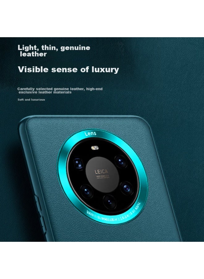 Smorss Phone Case For Huawei Mate 40 Pro, Mate 40 Pro Plain Leather Protective Cover, High-end Ultra-thin Full Protection Anti-drop Anti-fingerprint Business Style For Men And Women, Silicone Case, Black - Image 1