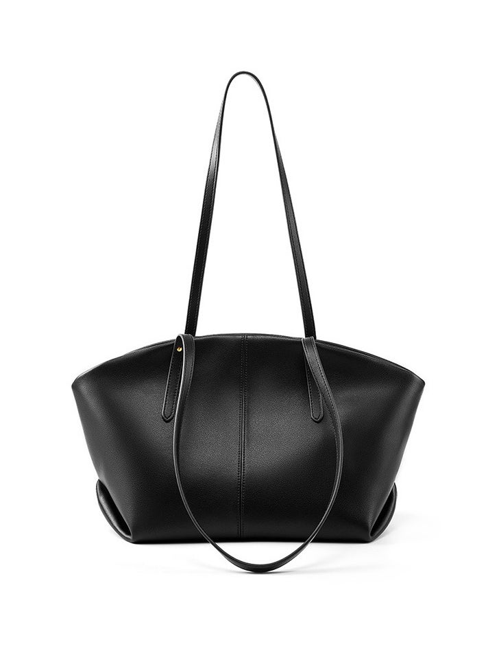 General - Vintage Leather Handbag: Fashion Casual Shoulder Bag, Cowhide Women's Handbag with Large Capacity Tote Bag - Image 1