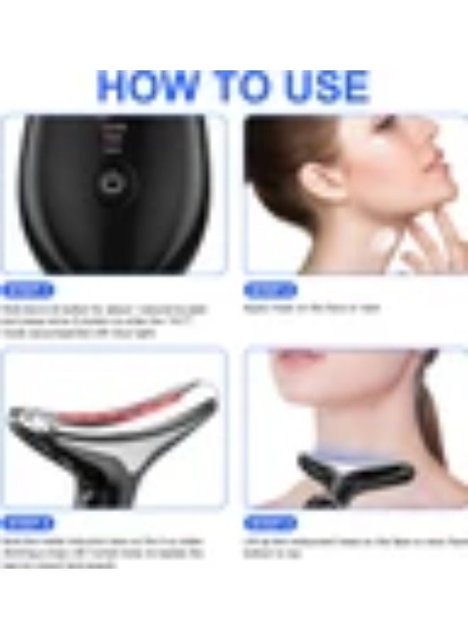 JAJEEK Facial Neck Lifting Machine Black – Sonic Face Massager Beauty Device for Wrinkle Removal, Skin Rejuvenation & Anti-Aging – Rechargeable with 3 Adjustable Modes, Firming and Lifting Therapy for Face and Neck, Home Spa Skincare Tool - Image 4