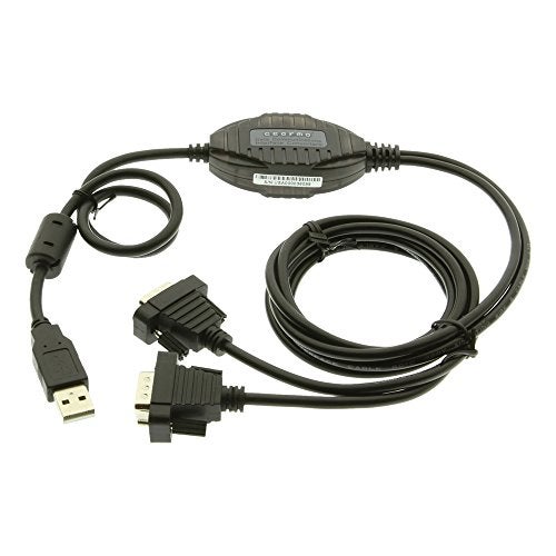 Gearmo 2 Port RS-232 Serial to USB Adapter Cable, FTDI Chipset, 5ft Length, ESD Protection, Windows/macOS/Linux Compatible - Image 2