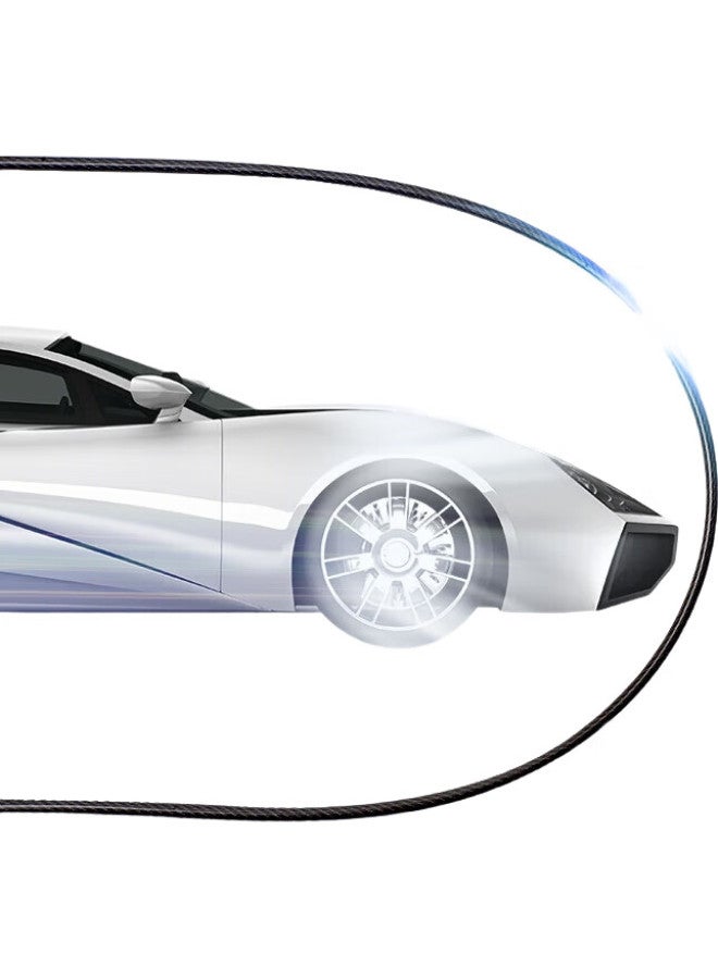 JD.com Jingzao Self-Locking Speed Steel Wire Jump Rope, Fitness Dual-Bearing Adjustable Length, For Children, Students, High School Entrance Exams And Competitions, Black - Image 2