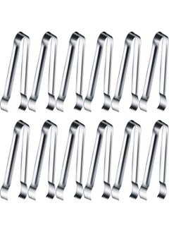 12 Pieces Sugar Tongs Ice Tongs Stainless Steel Mini Serving Tongs Appetizers Tongs Small Kitchen Tongs For Tea Party Coffee Bar Kitchen (Silver Curved Tip) - pzsku/Z00D1F12847A3C619A8E6Z/45/_/1686210483/963f9cf2-3411-4a1b-a9c8-5ebe4a587817