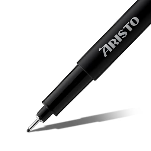 Aristo Precision Pigment Liners Fineliner Set 6 Fine Tip Drawing Pens for Artists Waterproof Archival Black Ink Ideal for Illustrations Sketching Technical Drawing - Image 2