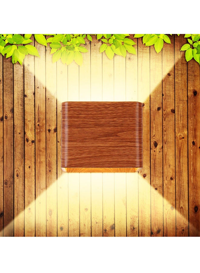 Y&D Square Shape LED Indoor Wall Lamp Brown 10 x 10cm  - Image 4