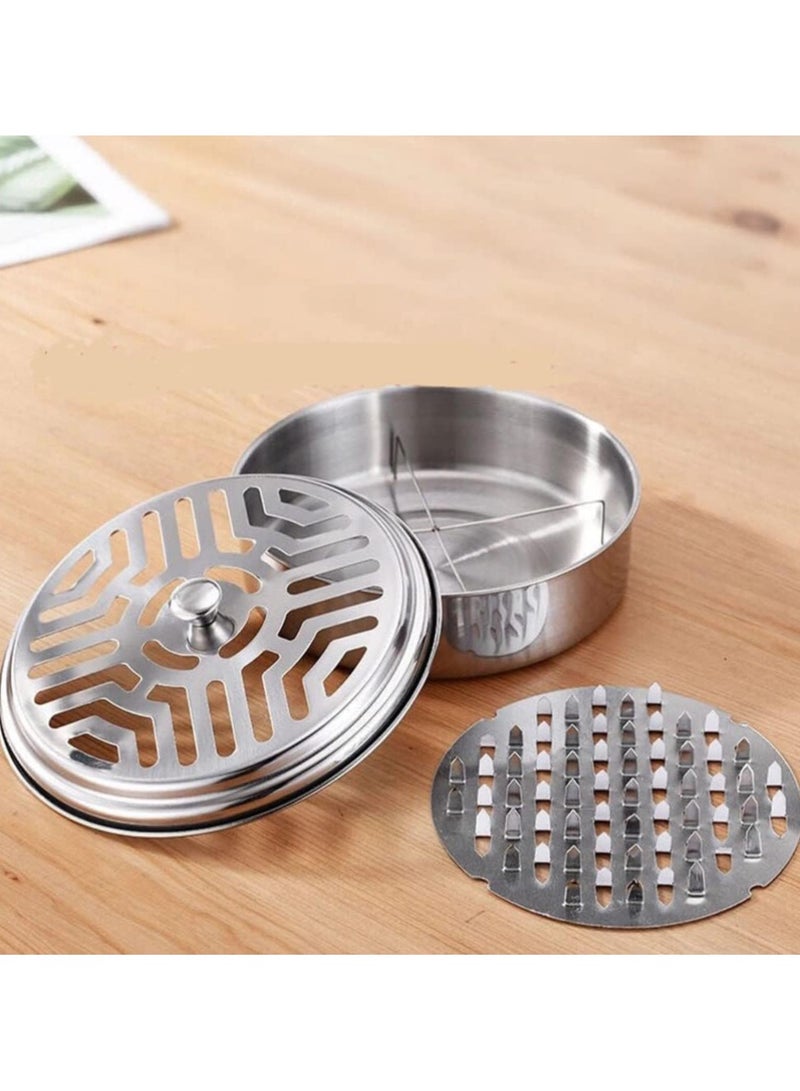 Kimaya 2pcs Stainless Steel Holder for Mosquito Coils, Mosquito Spiral Holder Box, Mosquito Coil Holder with Lid for Home, Garden, Camping, Fishing, Travel, Outdoor - Image 5