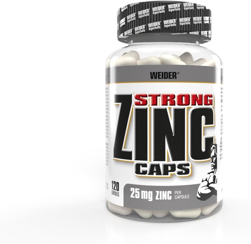 Weider Strong Zinc Caps high dose 25 mg zinc per capsule 120 capsules protect your immune system - Image 2