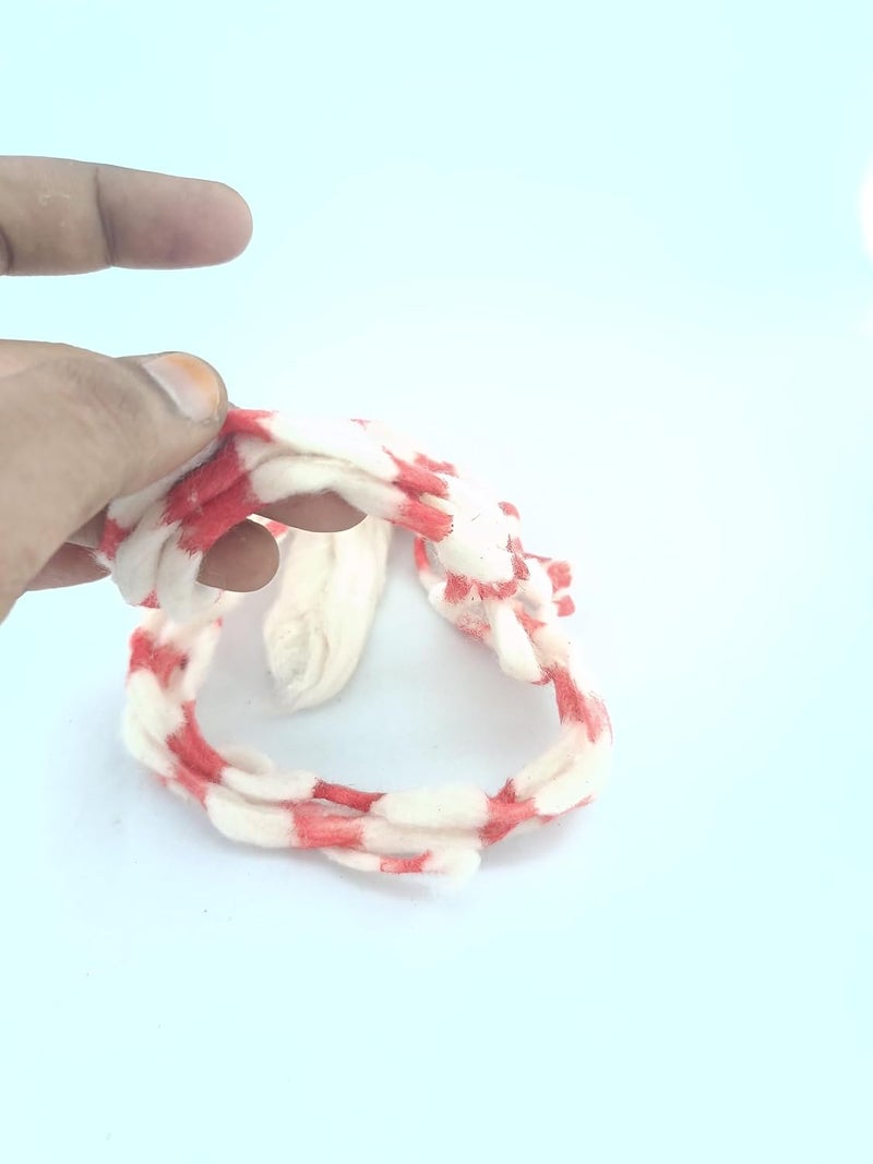 advancedestore فتائل قطنية خام مصنوعة يدويًا من أدفانسدستور 2 متر باللونين الأبيض والأحمر - عبوة من 1 - Image 3