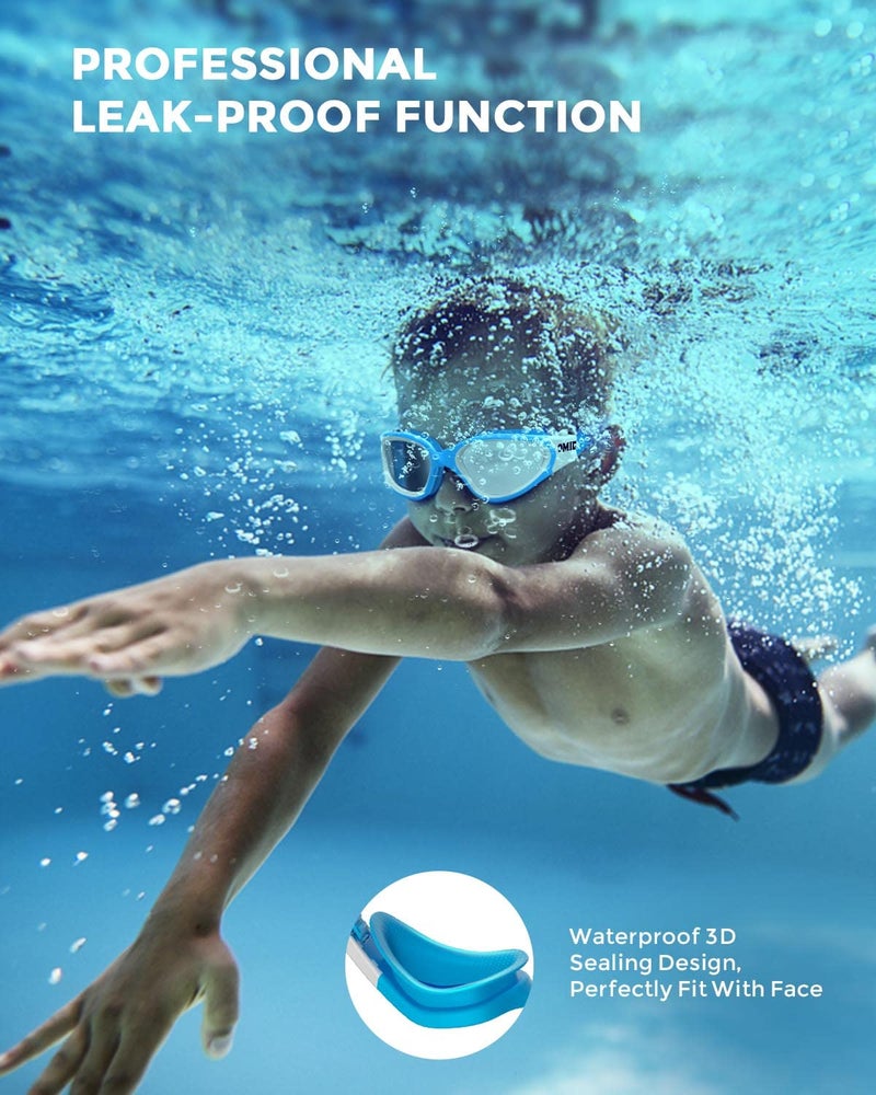 OMID Kids Swim Goggles, P2mini Polarized Swimming Goggles Comfortable for Age 6-14 - Image 5