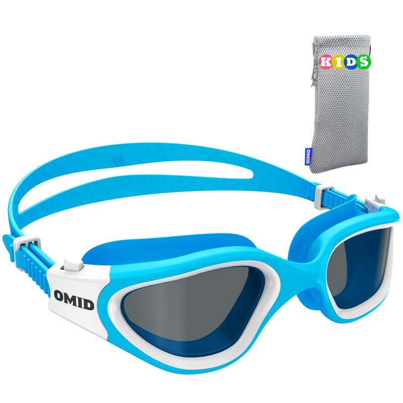 OMID Kids Swim Goggles, P2mini Polarized Swimming Goggles Comfortable for Age 6-14 - Image 1