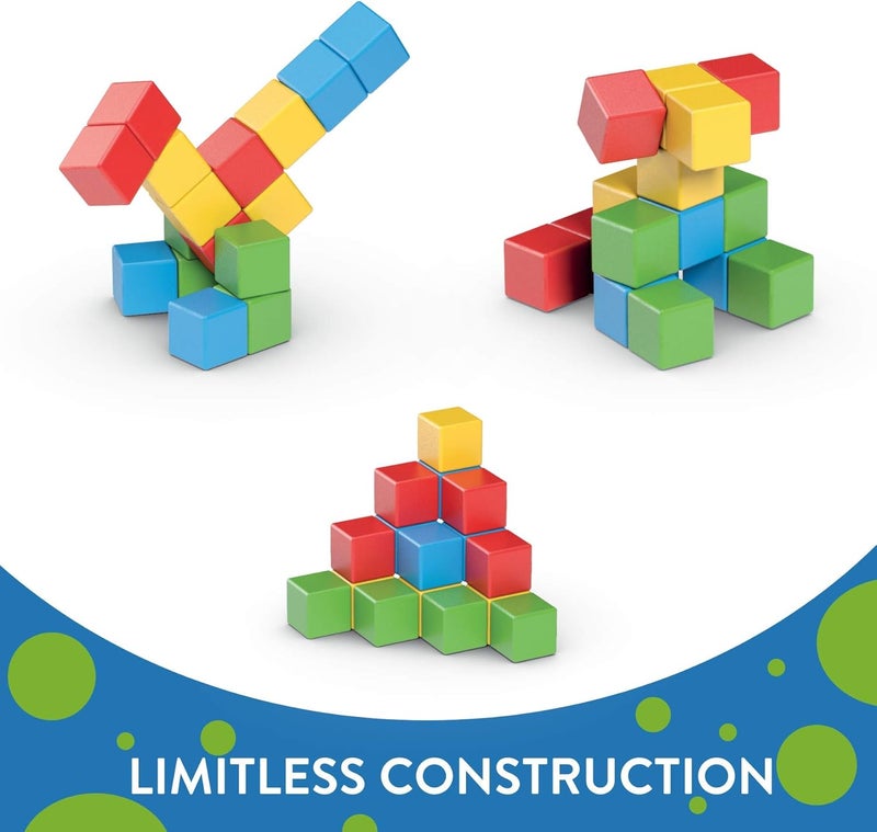 GEOMAG Magicube FullColor STEM & Educational Magnetic Construction Toy - Made in Switzerland, 100% Recycled Plastic, Open Ended, 1yr+, 16pcs - Image 3