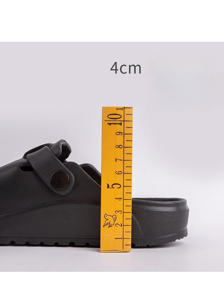 أحذية جراحية، نعال مغلقة تسمح بمرور الهواء للرجال والنساء، أحذية واقية بفتحات للأطباء والممرضات والمختبرات، صنادل مانعة للانزلاق (أسود). - Image 3