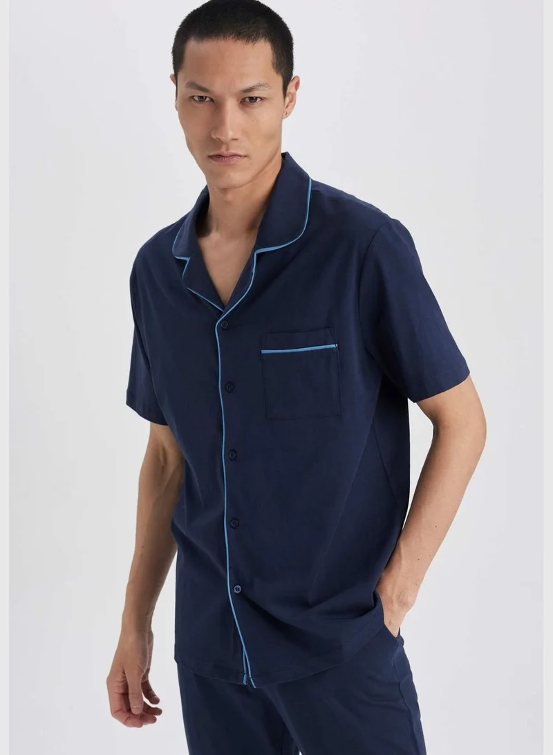 DeFacto 2 Pack Man Short Sleeve Homewear Knitted Sets