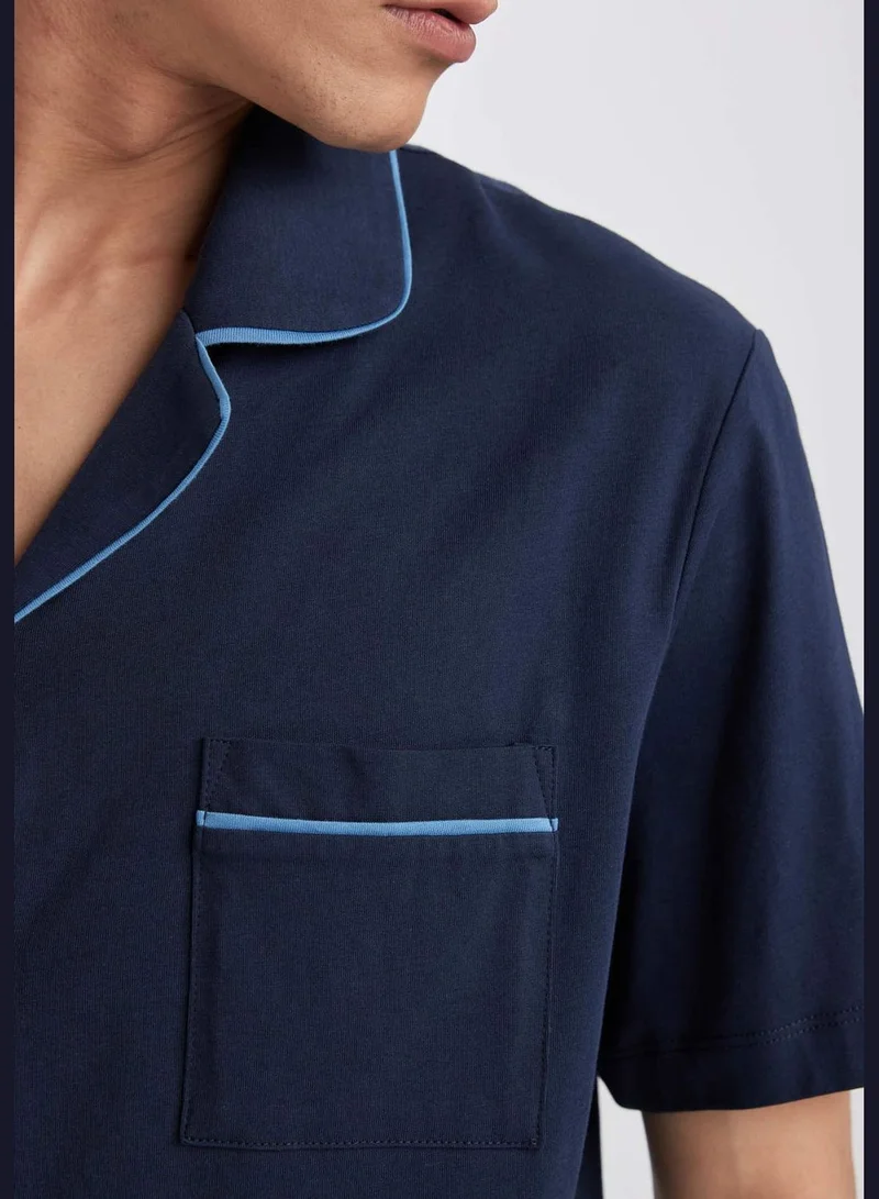 DeFacto 2 Pack Man Short Sleeve Homewear Knitted Sets