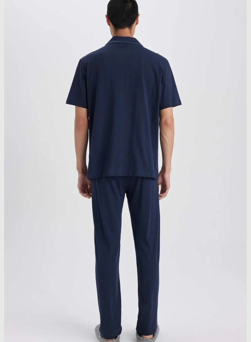 DeFacto 2 Pack Man Short Sleeve Homewear Knitted Sets