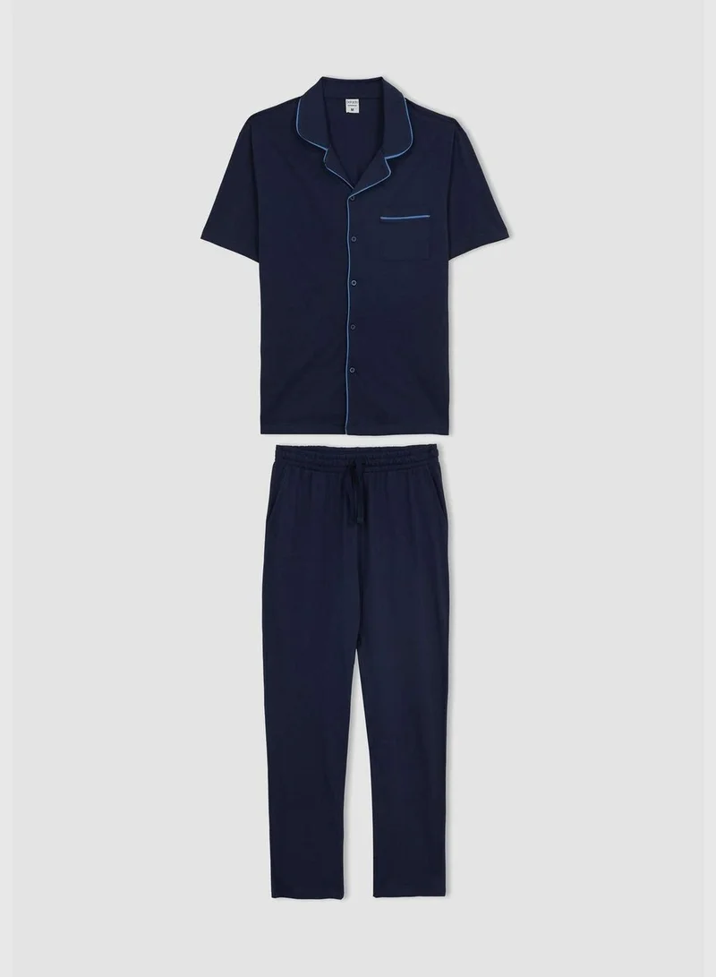DeFacto 2 Pack Man Short Sleeve Homewear Knitted Sets