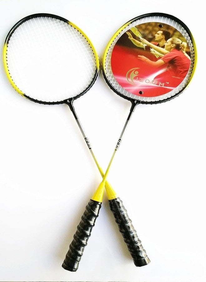 Space Enterprises Aluminum Zoom Badminton Racquet Combo (Multicolour, Set of 2) - Image 3