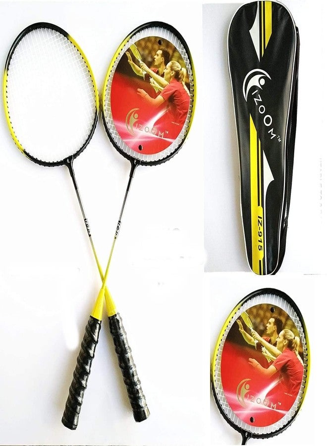 Space Enterprises Aluminum Zoom Badminton Racquet Combo (Multicolour, Set of 2) - Image 1