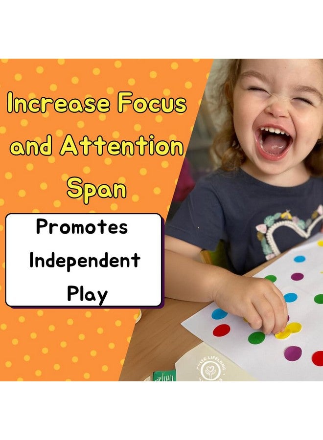 كوكوموكو كيدز ملصقات CocoMoco Kids المميزة بنقاط للأطفال مع 123 ملصقًا من حروف الأبجدية والحيوانات - أكثر من 2000 ملصق دائري، لوازم حرفية ممتعة للفتيات، تدوين اليوميات، وضع العلامات، والتنظيم (عبوة من 10 قطع) - Image 5