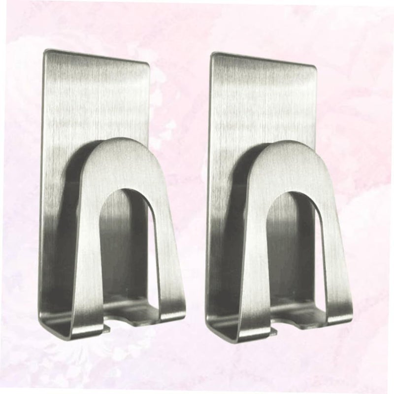 Stainless Steel Toothbrush Holder Wall Mounted 2 Pack Bathroom Organizer with Drying Cup - Image 4