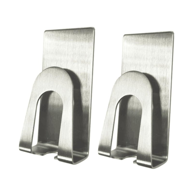 Stainless Steel Toothbrush Holder Wall Mounted 2 Pack Bathroom Organizer with Drying Cup - Image 2