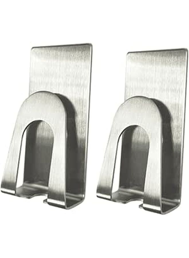 Stainless Steel Toothbrush Holder Wall Mounted 2 Pack Bathroom Organizer with Drying Cup - Image 1