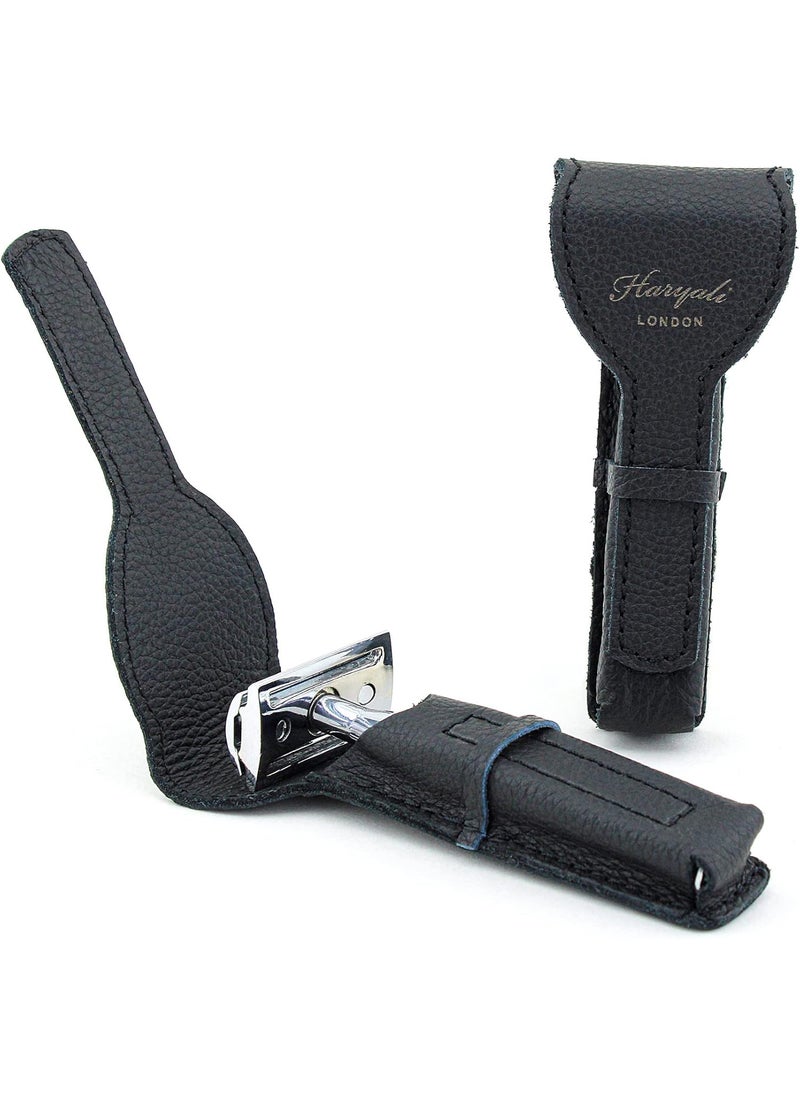Haryali London - Leather Protective Case for Double Edge Safety Razors - Image 1