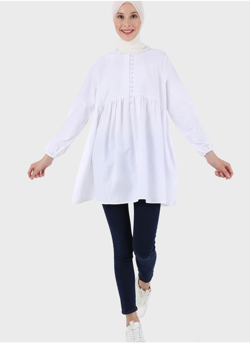 Refka by modanisa - Button Detail Tunic - Image 1