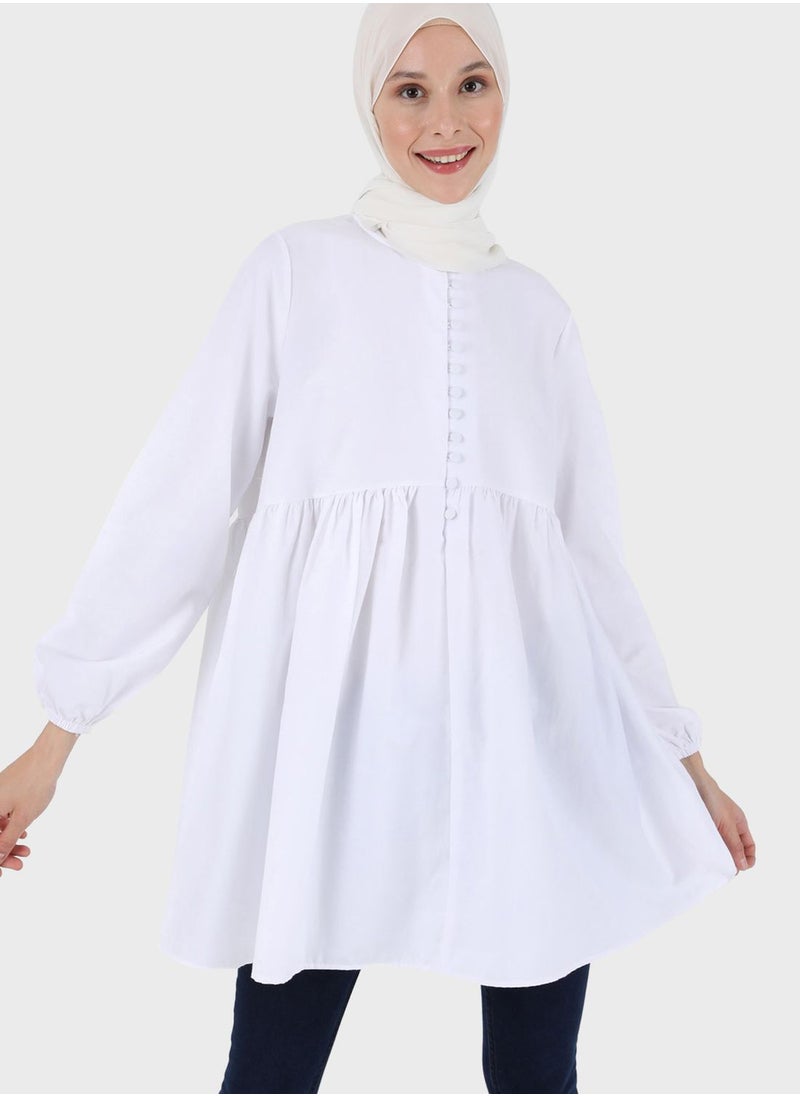Refka by modanisa - Button Detail Tunic - Image 1