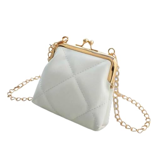 Yurtziru 1Pcs Women Kiss Lock Purses and Handbags Vintage Purses Wallet Crossbody Bag Handbag (white) - Image 1