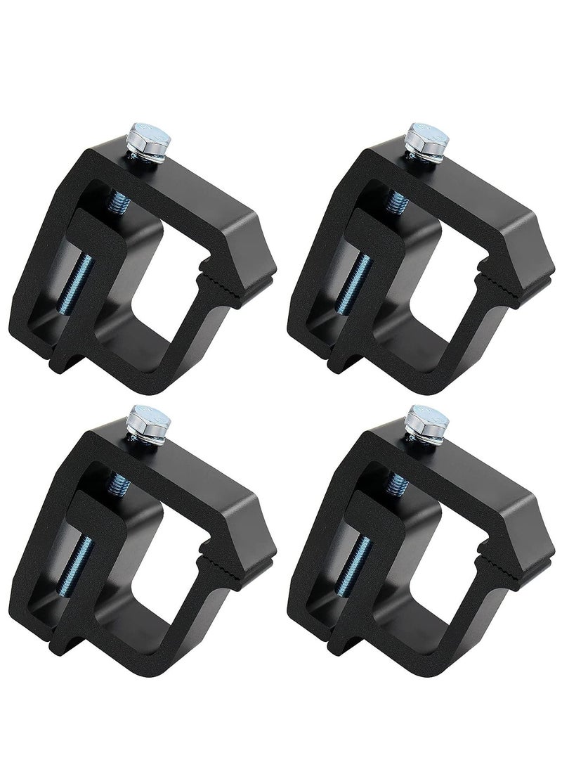 4 PCS Mounting Clamps Ladder Rack Truck Cap Topper Camper Shell, for CHEVY Silverado Sierra 1500/2500/3500; DODGE, Ram 1500/2500/3500, F150 F250, MITSUBISHI, TOYOTA(Black) - Image 1