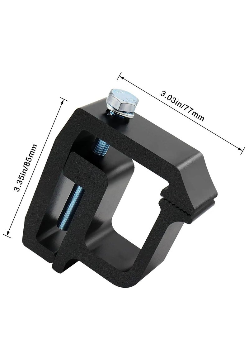 4 PCS Mounting Clamps Ladder Rack Truck Cap Topper Camper Shell, for CHEVY Silverado Sierra 1500/2500/3500; DODGE, Ram 1500/2500/3500, F150 F250, MITSUBISHI, TOYOTA(Black) - Image 5