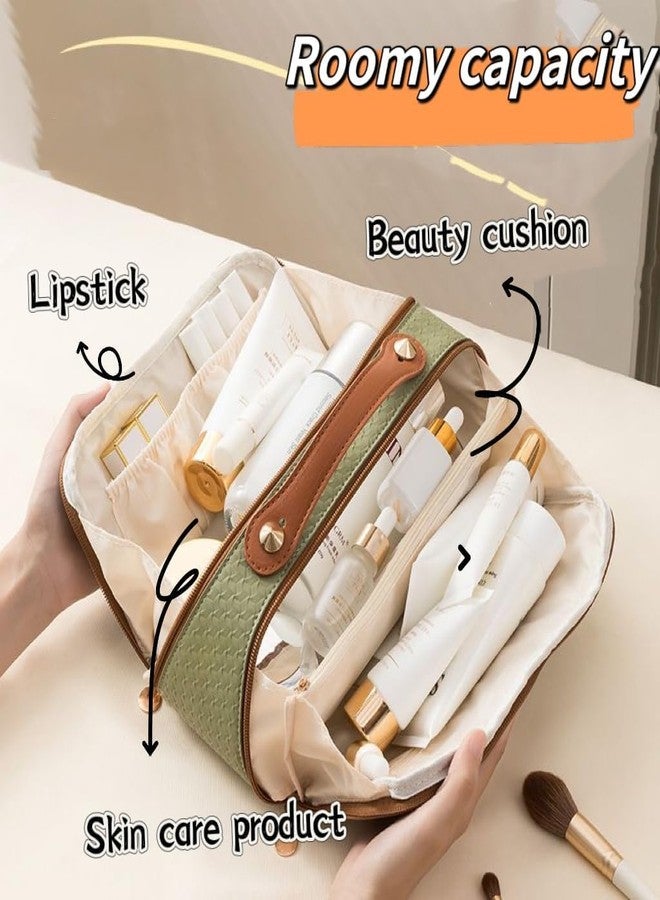 RUNMAY Makeup Bag for Women, Large Cosmetic Bags for Traveling, Waterproof Travel Makeup Bag, Open Wide Toiletry Bag for Women, Travel Makeup Organizer Bag9 (Multicolor) - Image 3