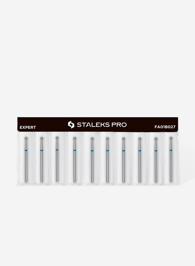 STALEKS PRO Diamond nail drill bit ball blue EXPERT head diameter 2,7 mm - Image 3