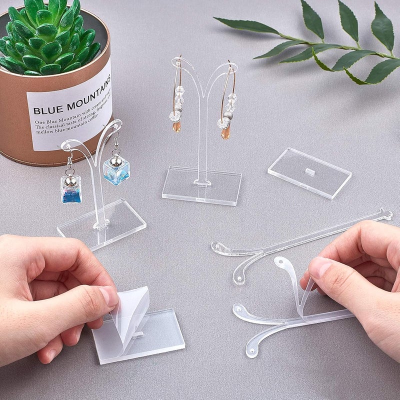 TPGP FINGERINSPIRE 15Pcs Acrylic Earring Tree Stand Clear Jewelry Display Organizer - Image 4
