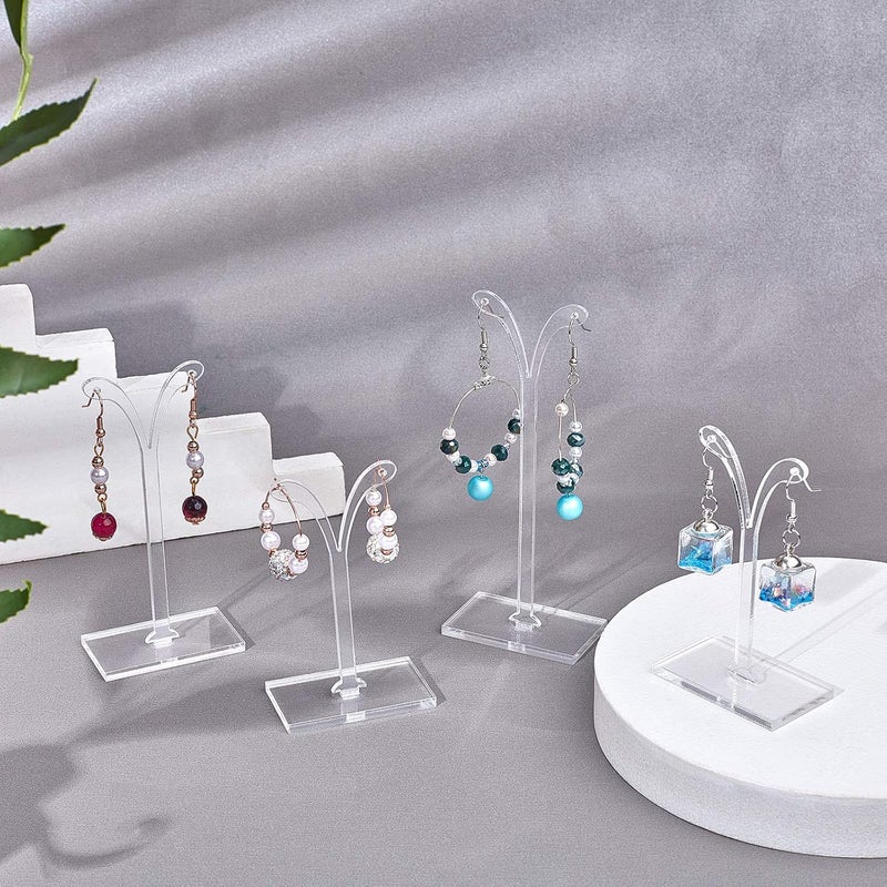 TPGP FINGERINSPIRE 15Pcs Acrylic Earring Tree Stand Clear Jewelry Display Organizer - Image 5