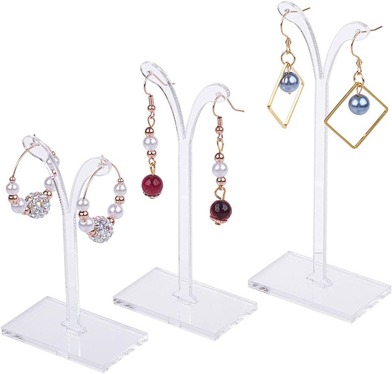 TPGP FINGERINSPIRE 15Pcs Acrylic Earring Tree Stand Clear Jewelry Display Organizer - Image 3