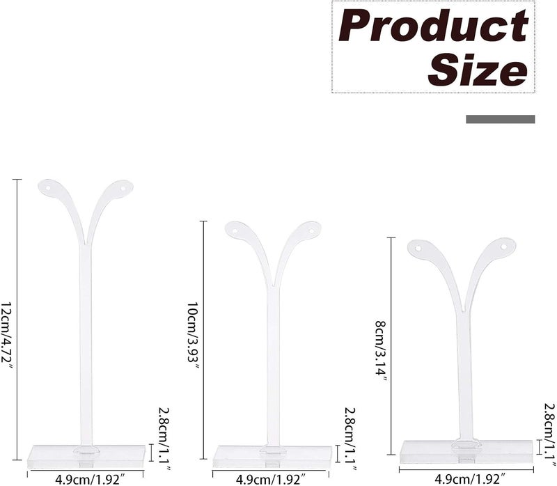 TPGP FINGERINSPIRE 15Pcs Acrylic Earring Tree Stand Clear Jewelry Display Organizer - Image 2