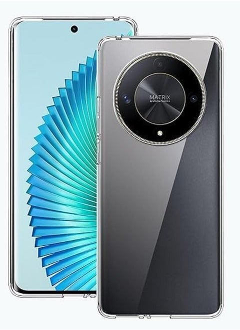 حافظة متوافقة مع Honor X9b/x50/Honor Magic 6 Lite حافظة كريستالية ناعمة من مادة TPU جل حافظة مرنة من السيليكون المضاد للخدش لحماية الكاميرا غطاء شفاف من مادة TPU - شفاف